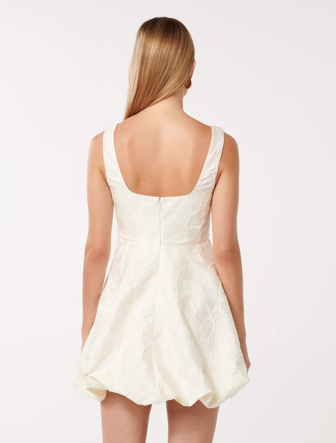 Brenda Bubble Mini Dress Porcelain