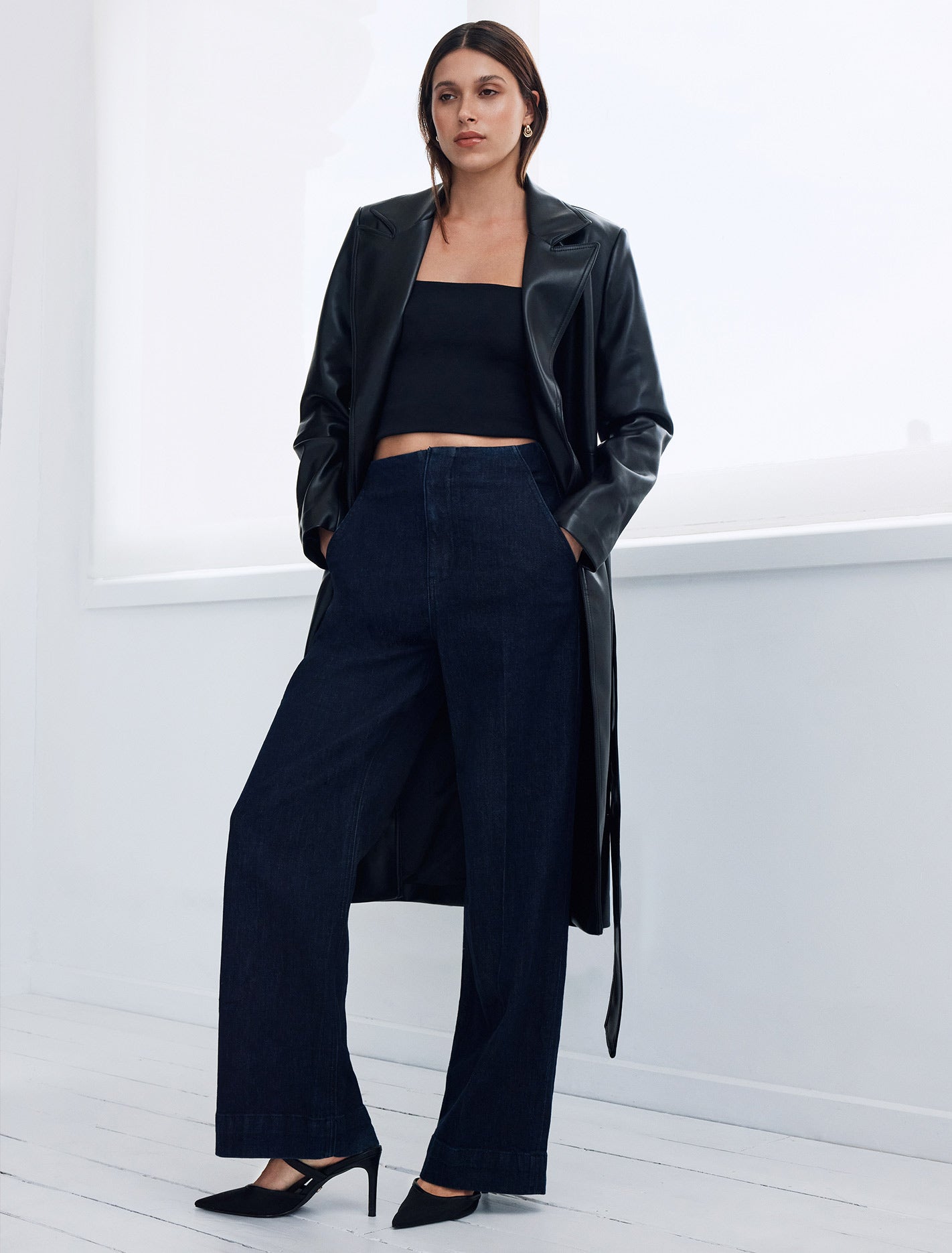 Beth Wide Leg Jeans Dark Rinse Wash