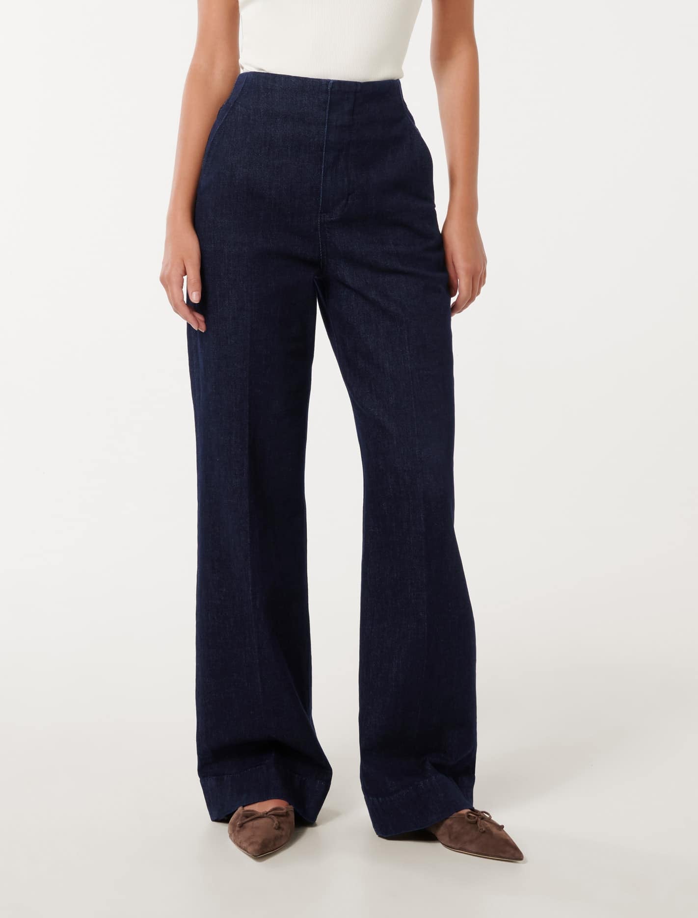 Beth Wide Leg Jeans Dark Rinse Wash