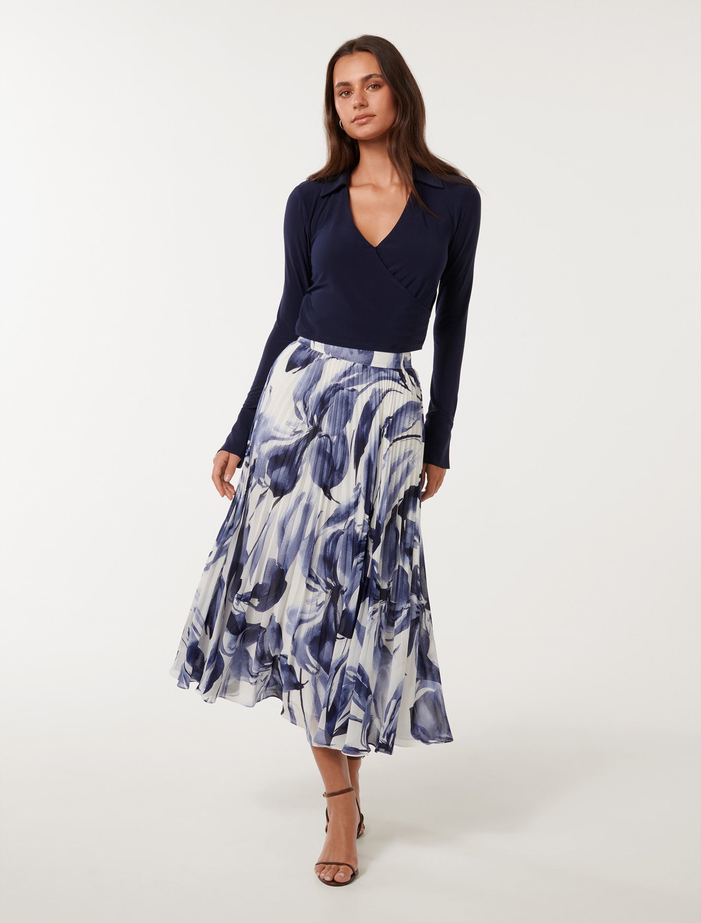 Matisse Wrap Top Royal Navy