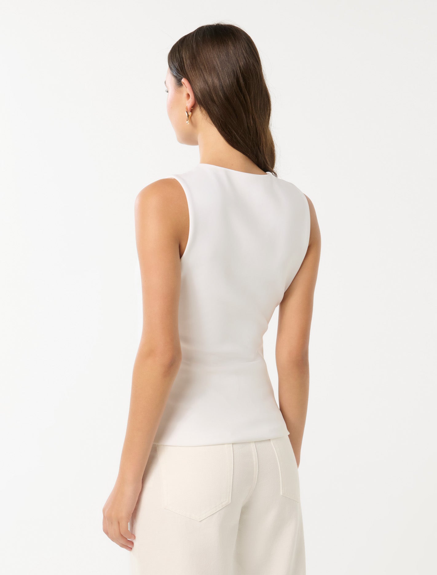 Jacqueline Crepe Wrap Top Porcelain