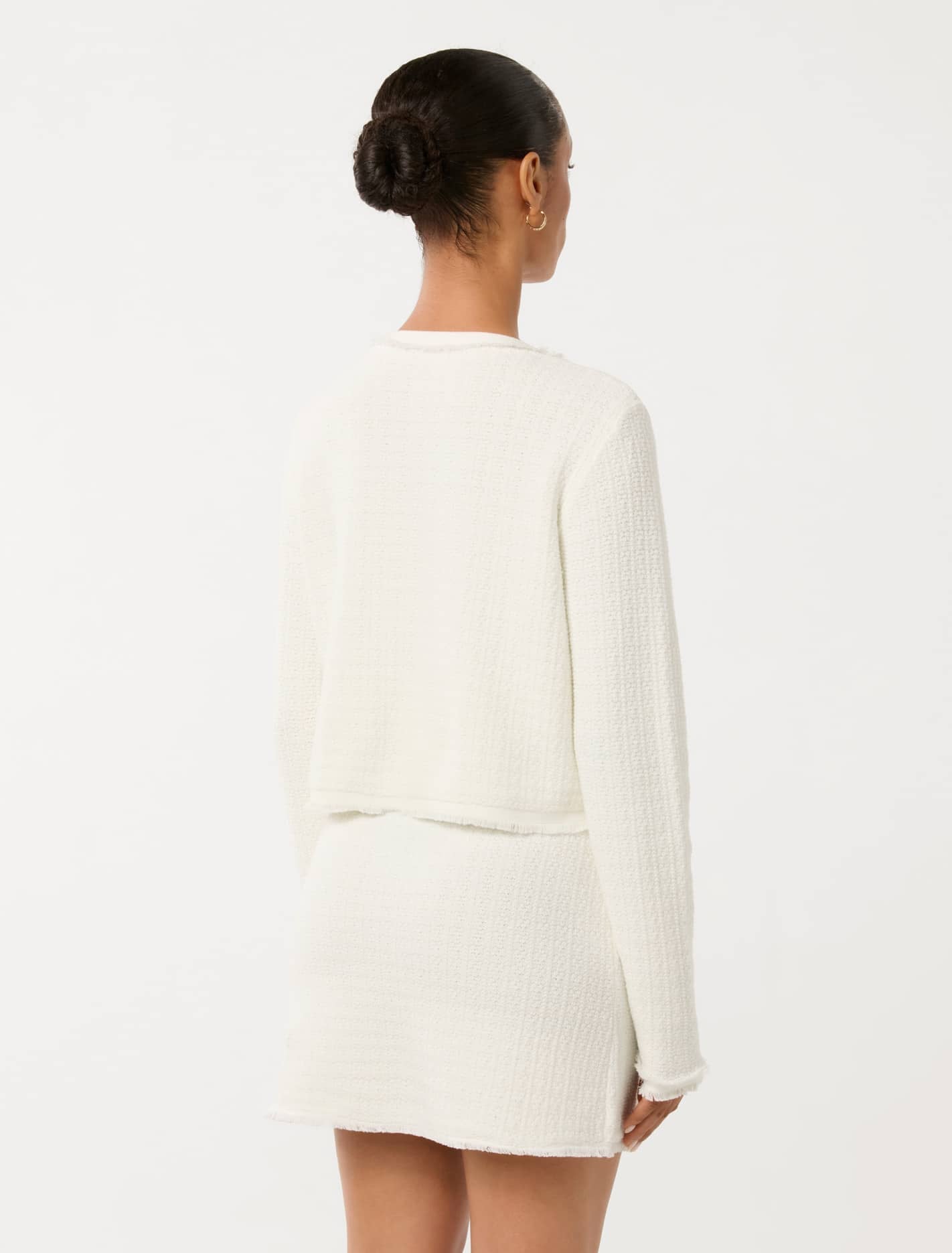 Faith Petite Textured Cardigan Cream