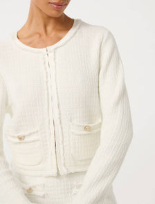 Faith Petite Textured Cardigan Cream