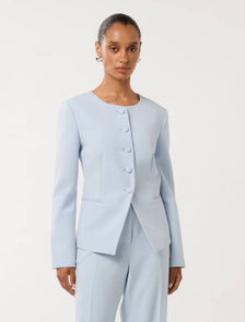 Grace Petite High Neck Blazer Misty Sky Co-Ord