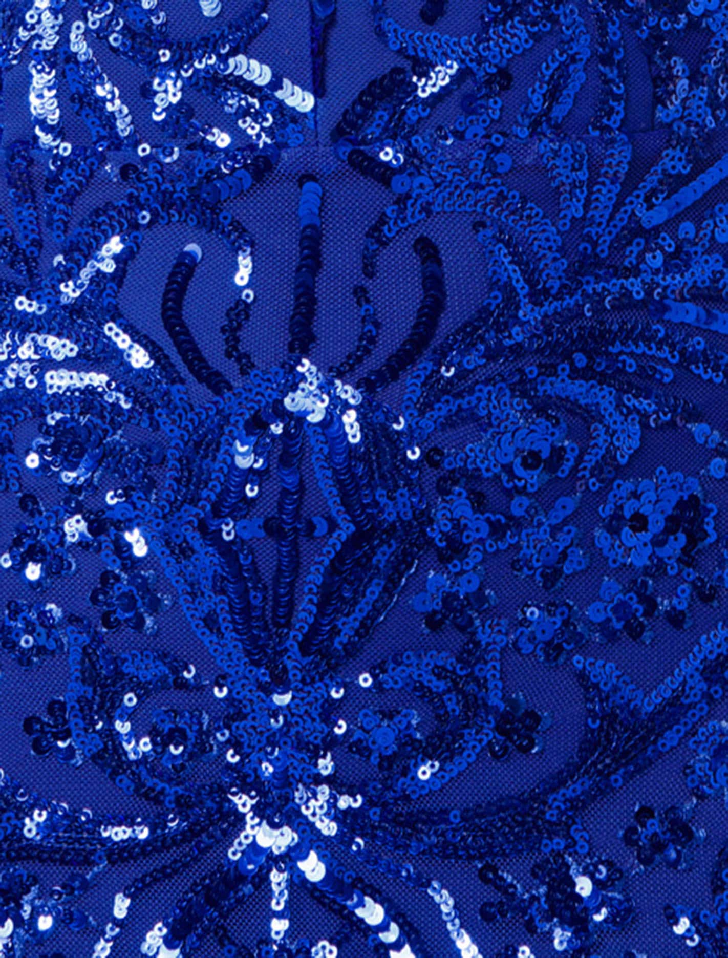 Parker Sequin Gown Royal Blue