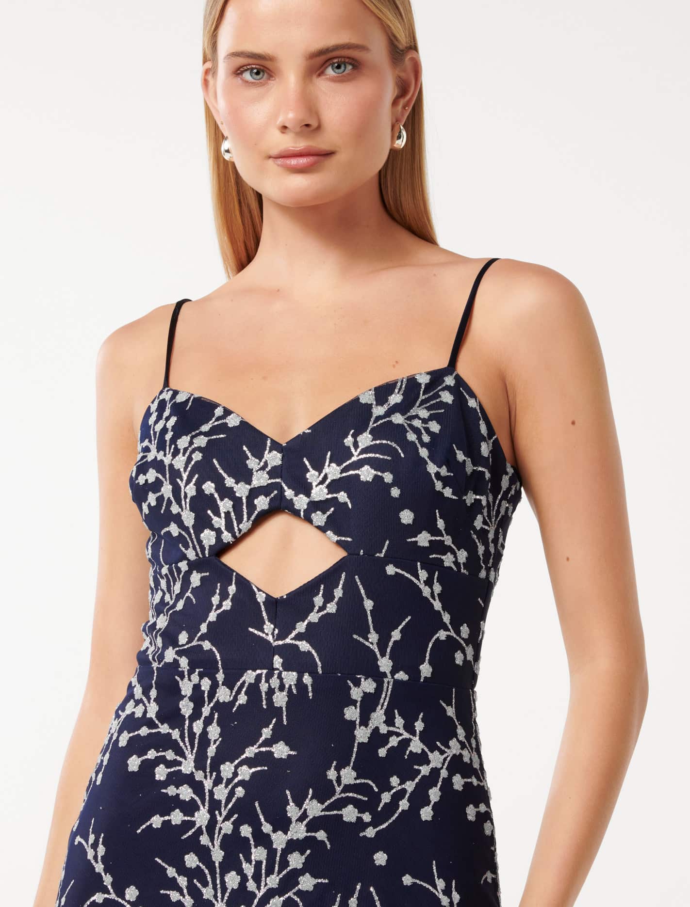Jodie Embellished Gown Navy/Mint