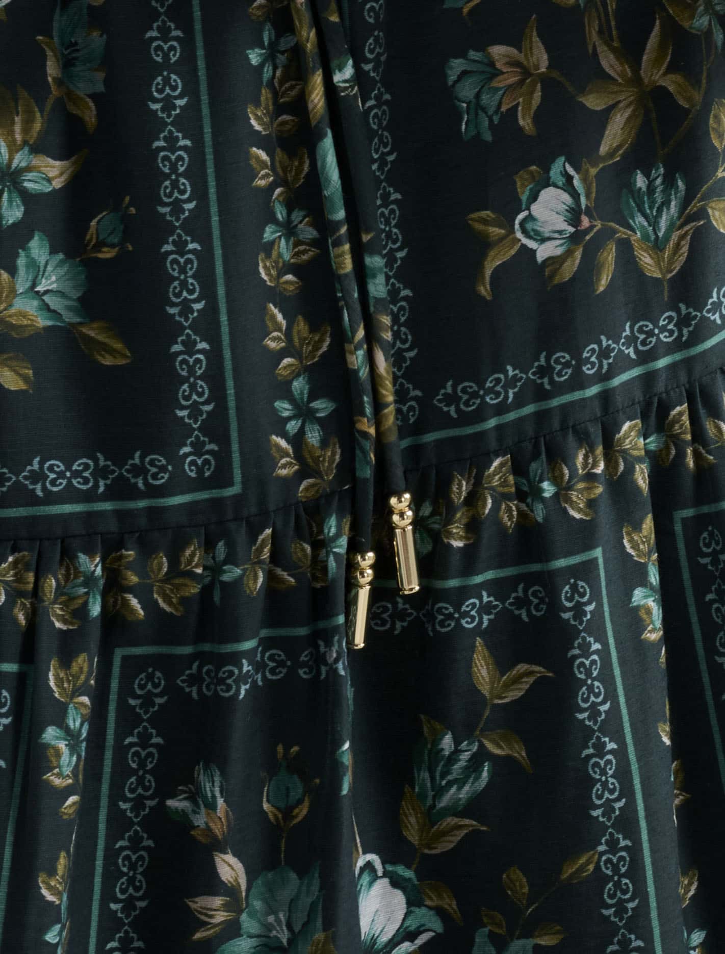 Tara Printed Midi Dress Green Bellview
