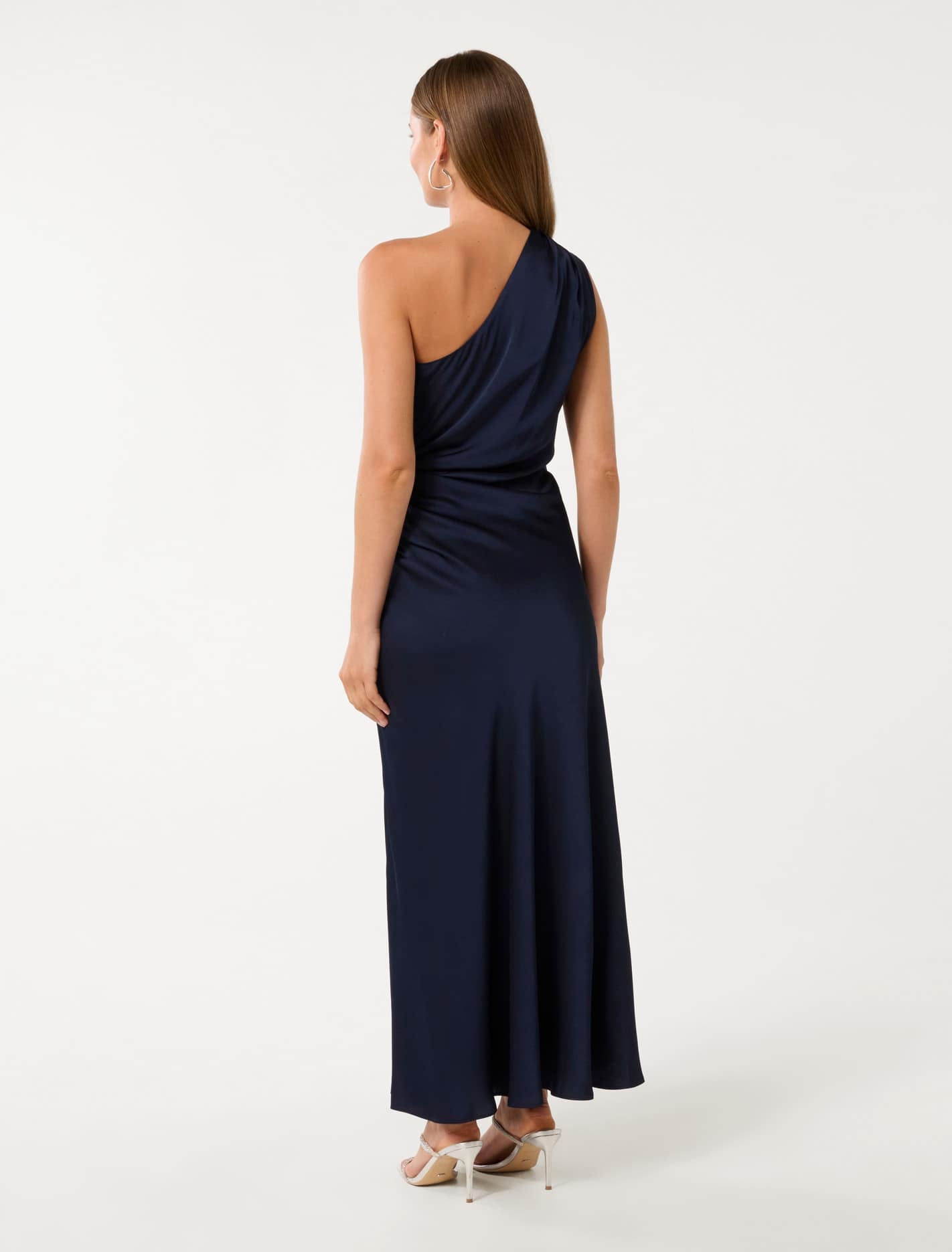 Asher One Shoulder Maxi Dress Navy