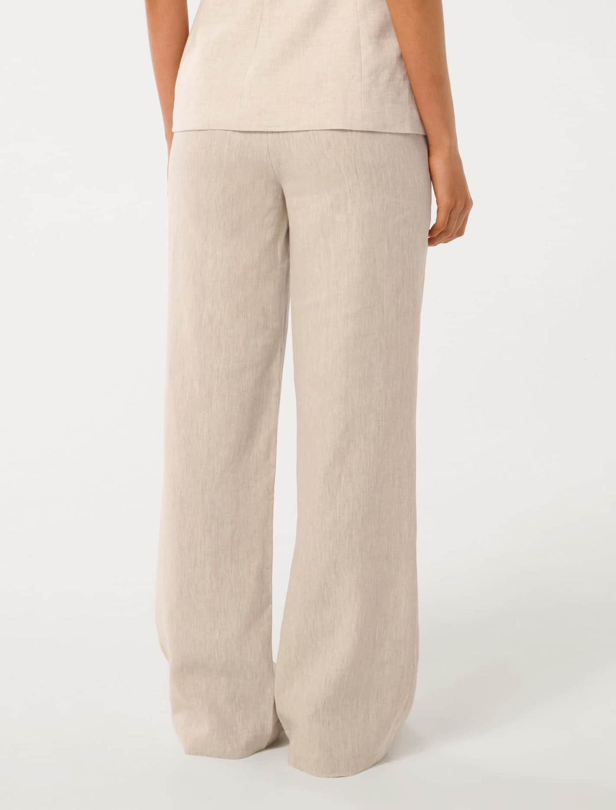 Martha Linen Wide-Leg Pants Natural Suit
