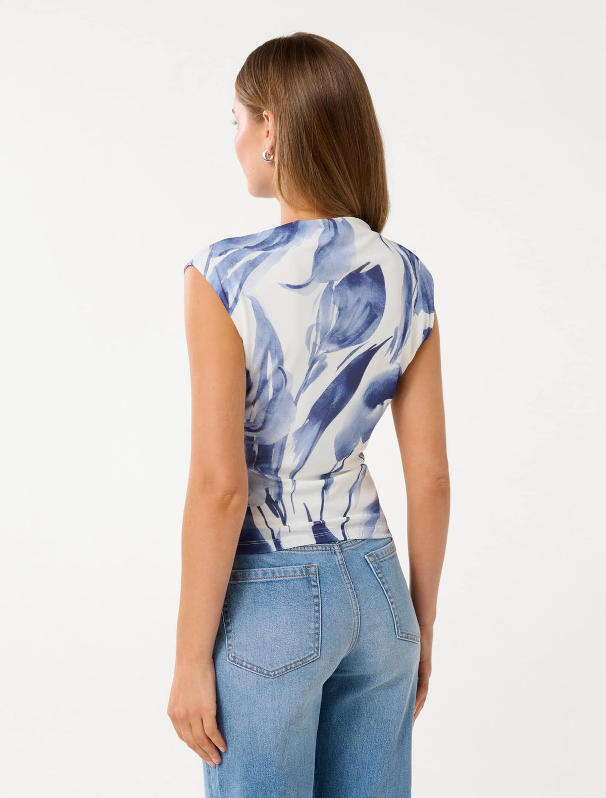 Mel Extended Sleeve Mesh Top Hobson Floral