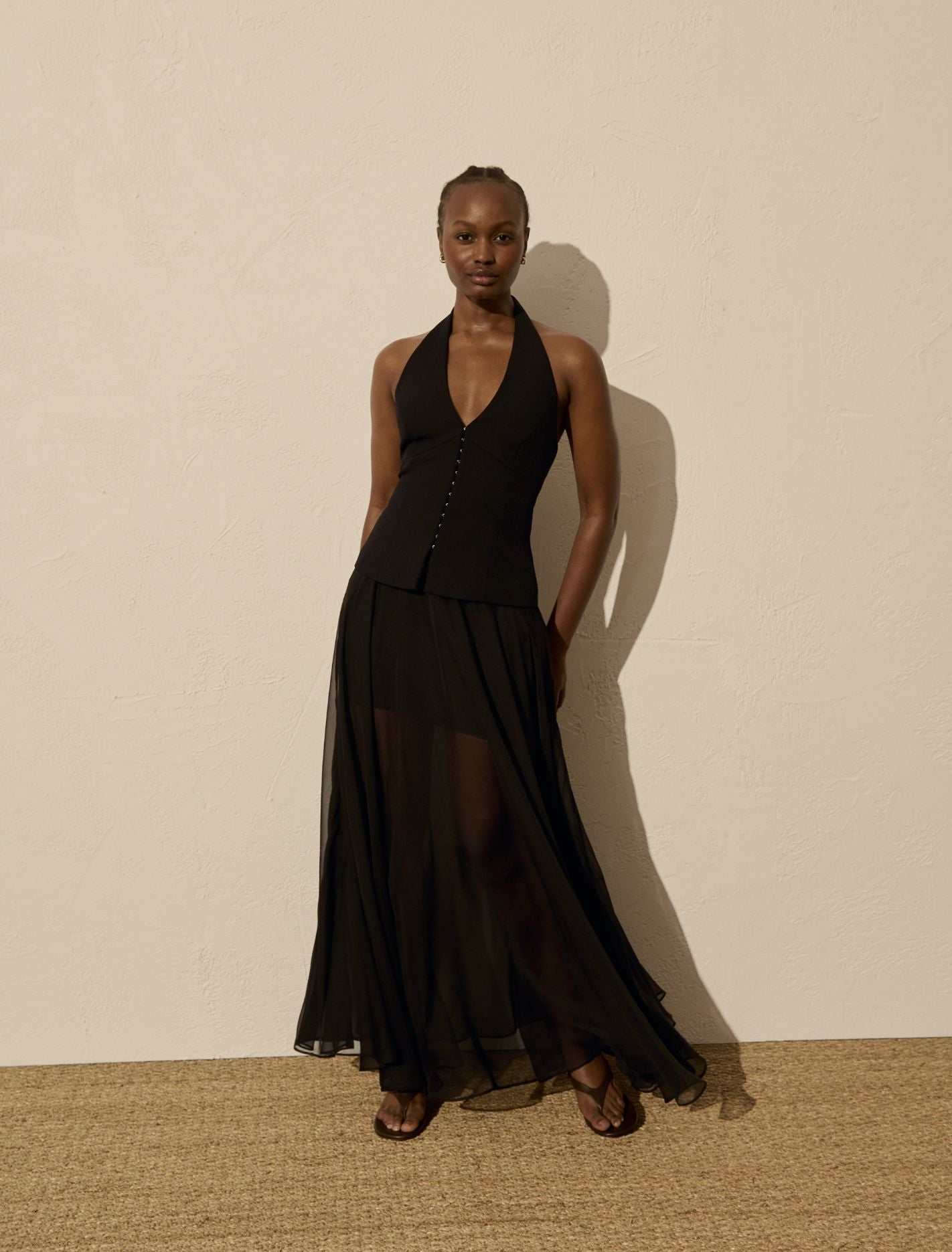 Lisette Sheer Maxi Skirt Black