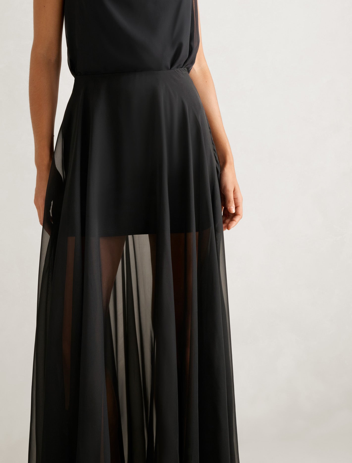 Lisette Sheer Maxi Skirt Black