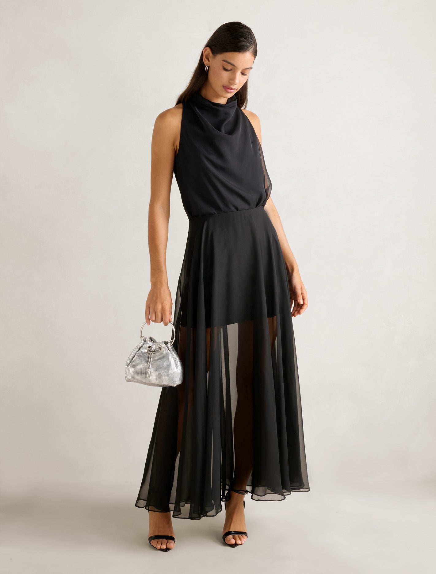 Lisette Sheer Maxi Skirt Black