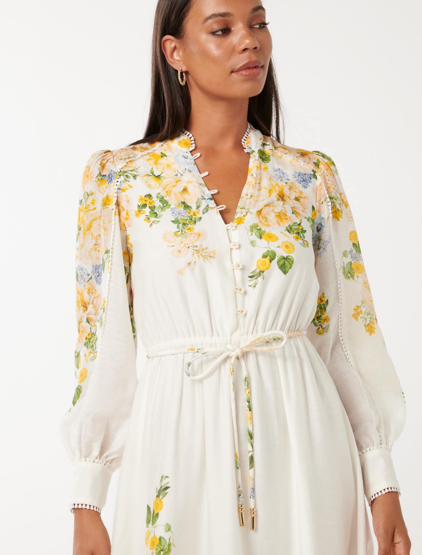 Primrose Trim Detail Midi Dress Empress Floral