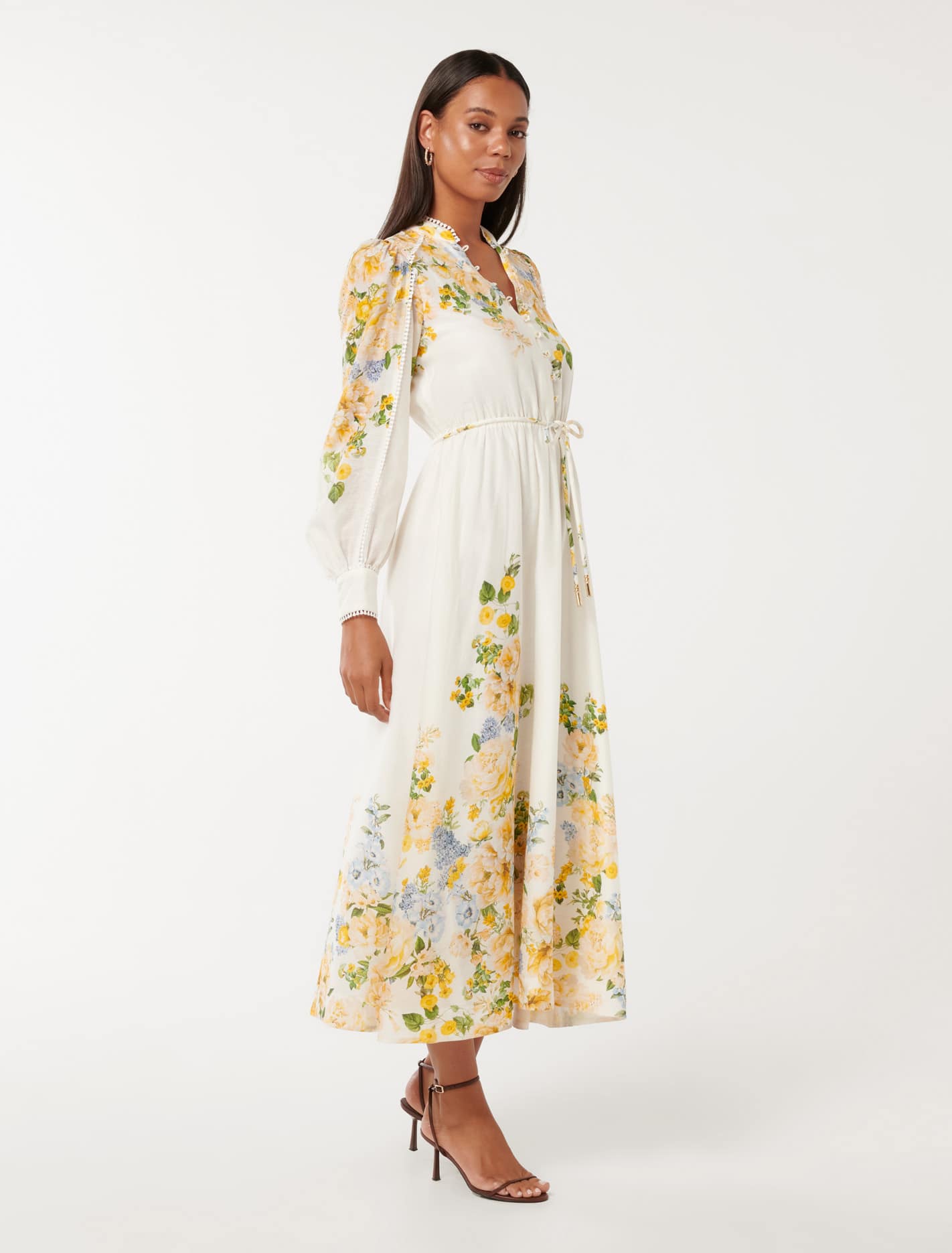 Primrose Trim Detail Midi Dress Empress Floral