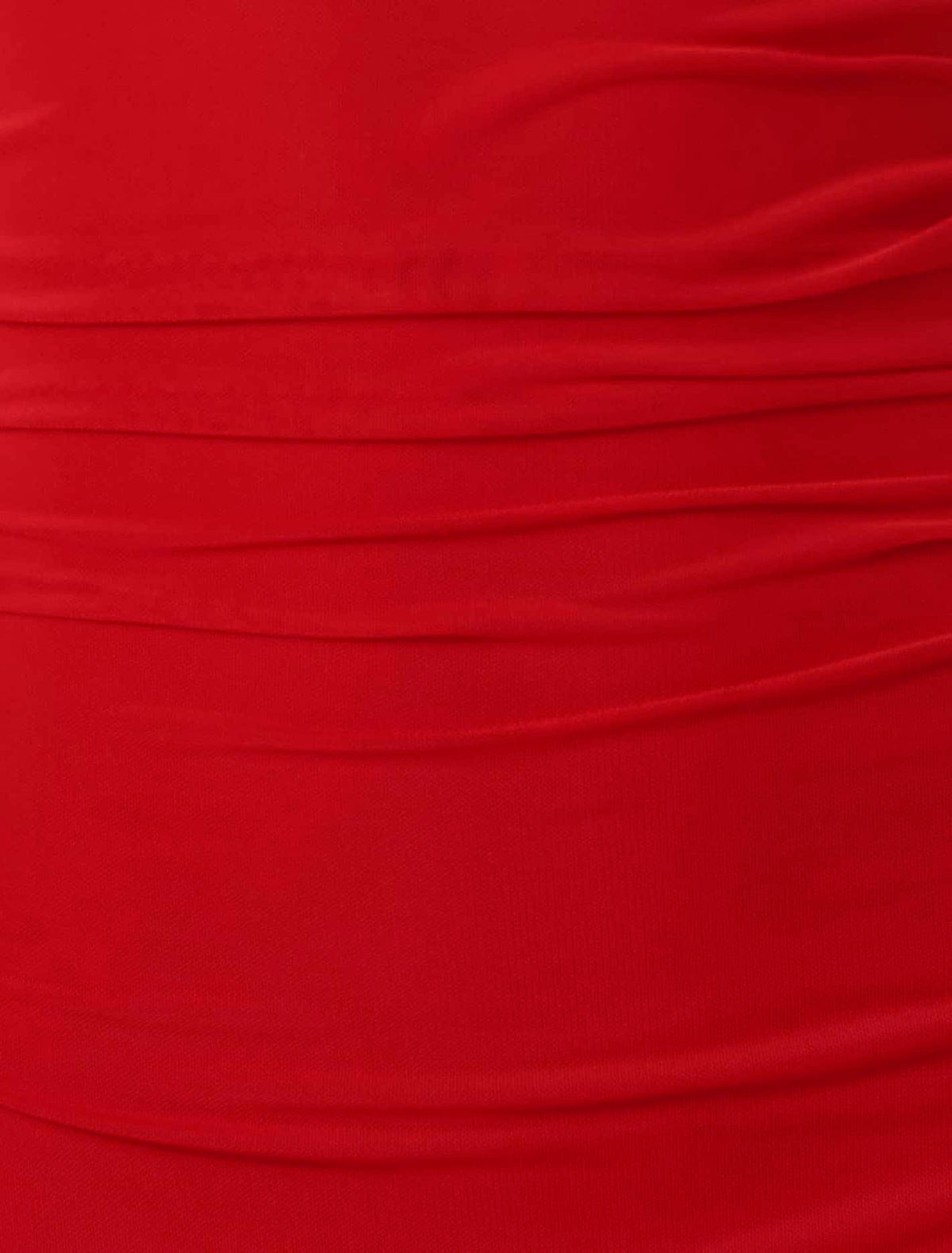Minnie Mesh Bardot Midi Dress Red