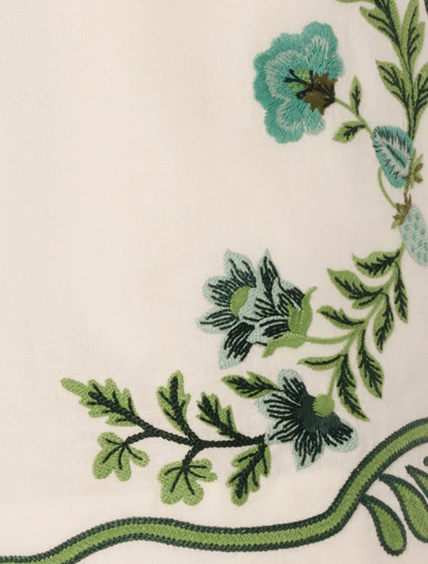 Rosalia Embroidered Shorts Green Floral Co-ord