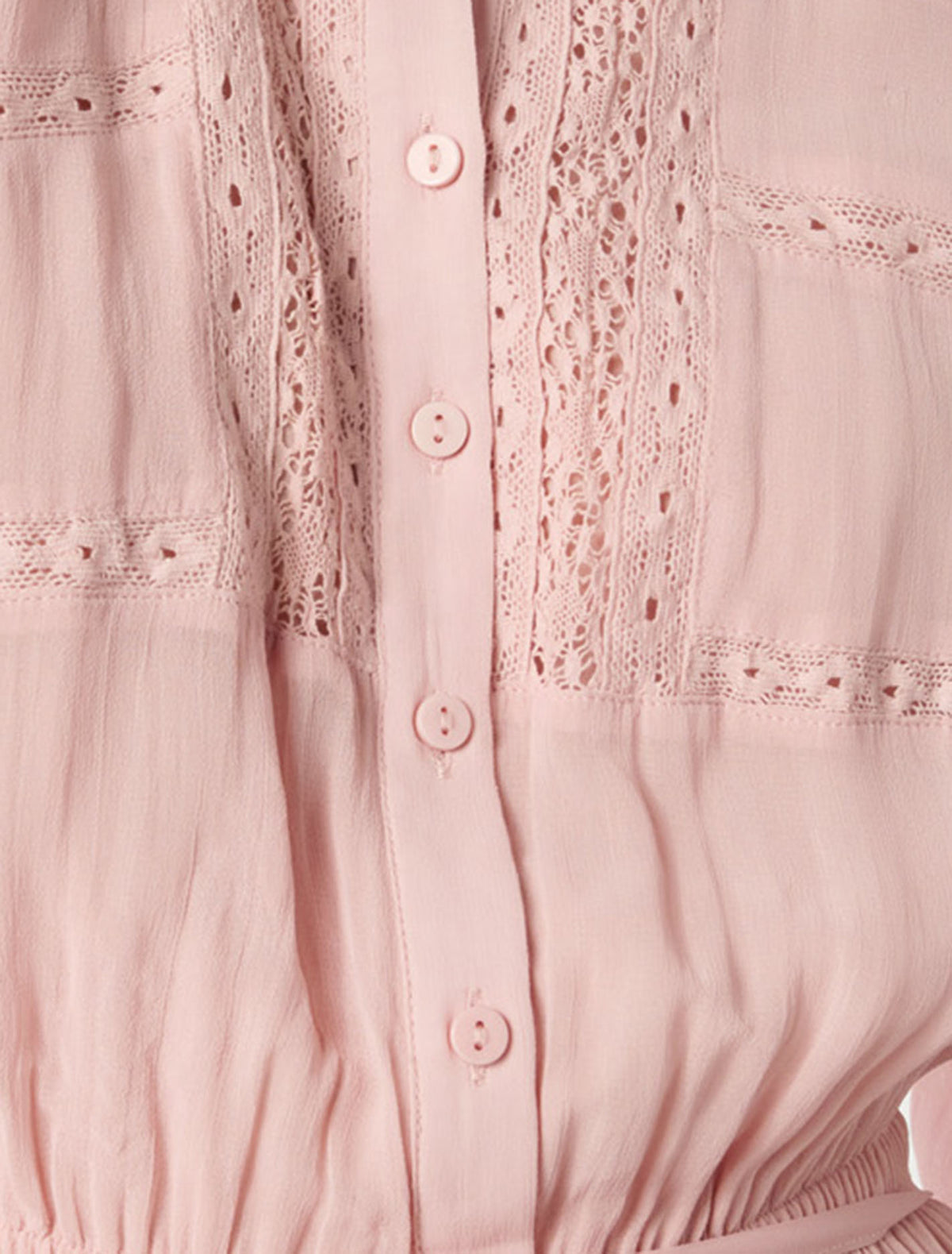 Frankie Lace Trim Dress Blush
