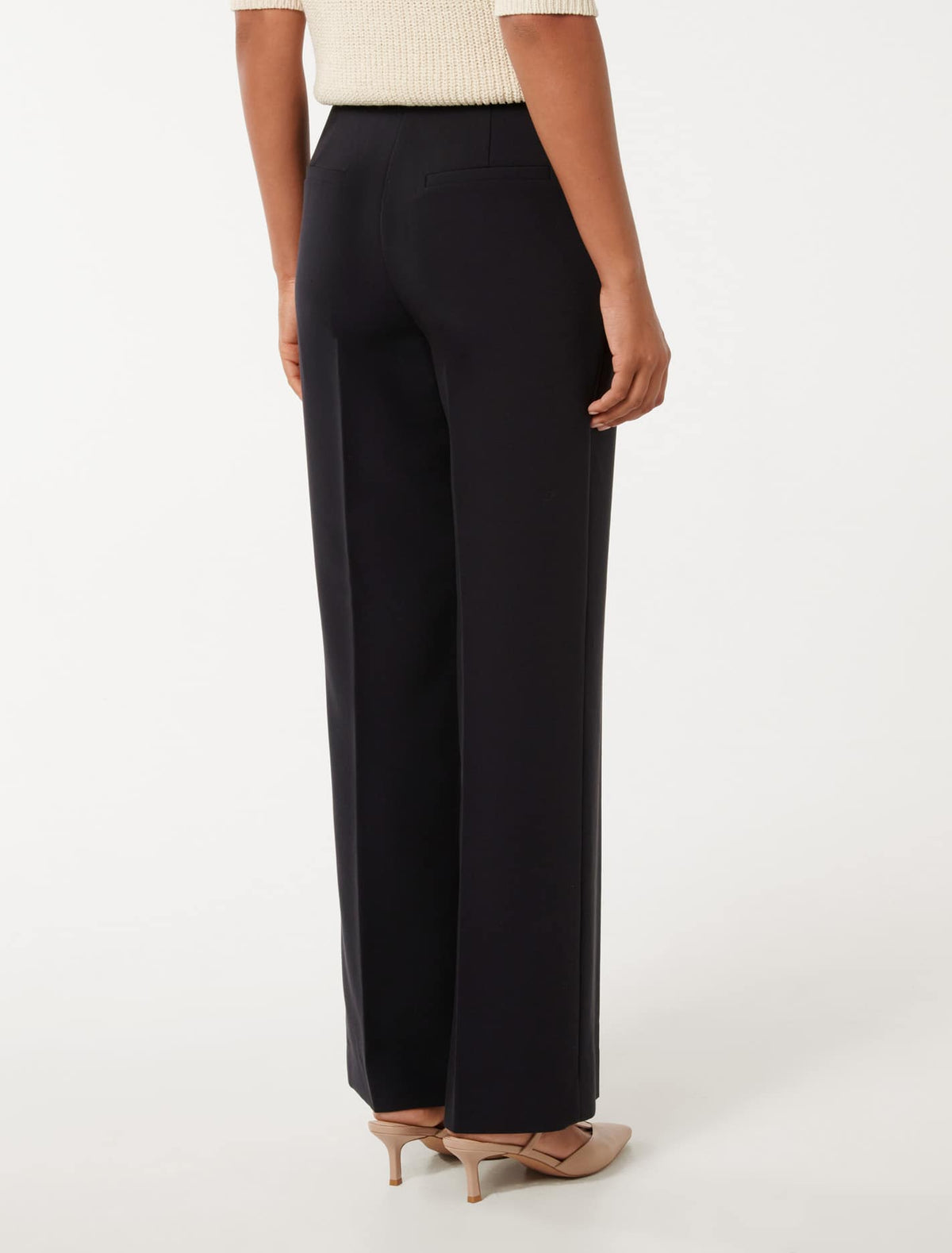 Fiora Straight-Leg Pants Navy