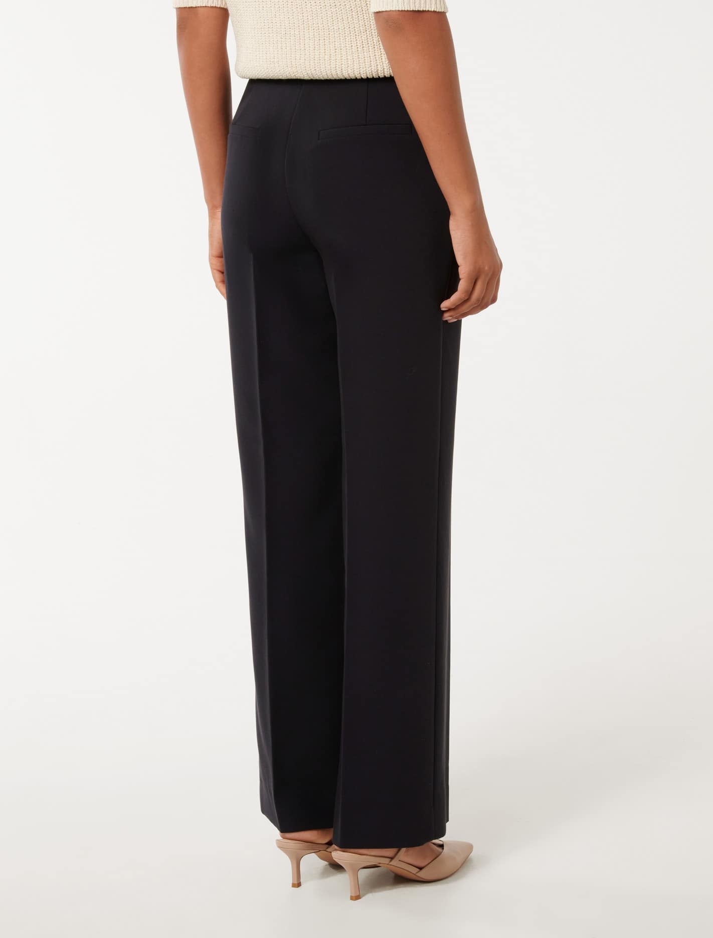 Fiora Straight-Leg Pants Navy