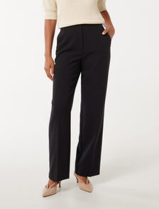 Fiora Straight-Leg Pants Navy