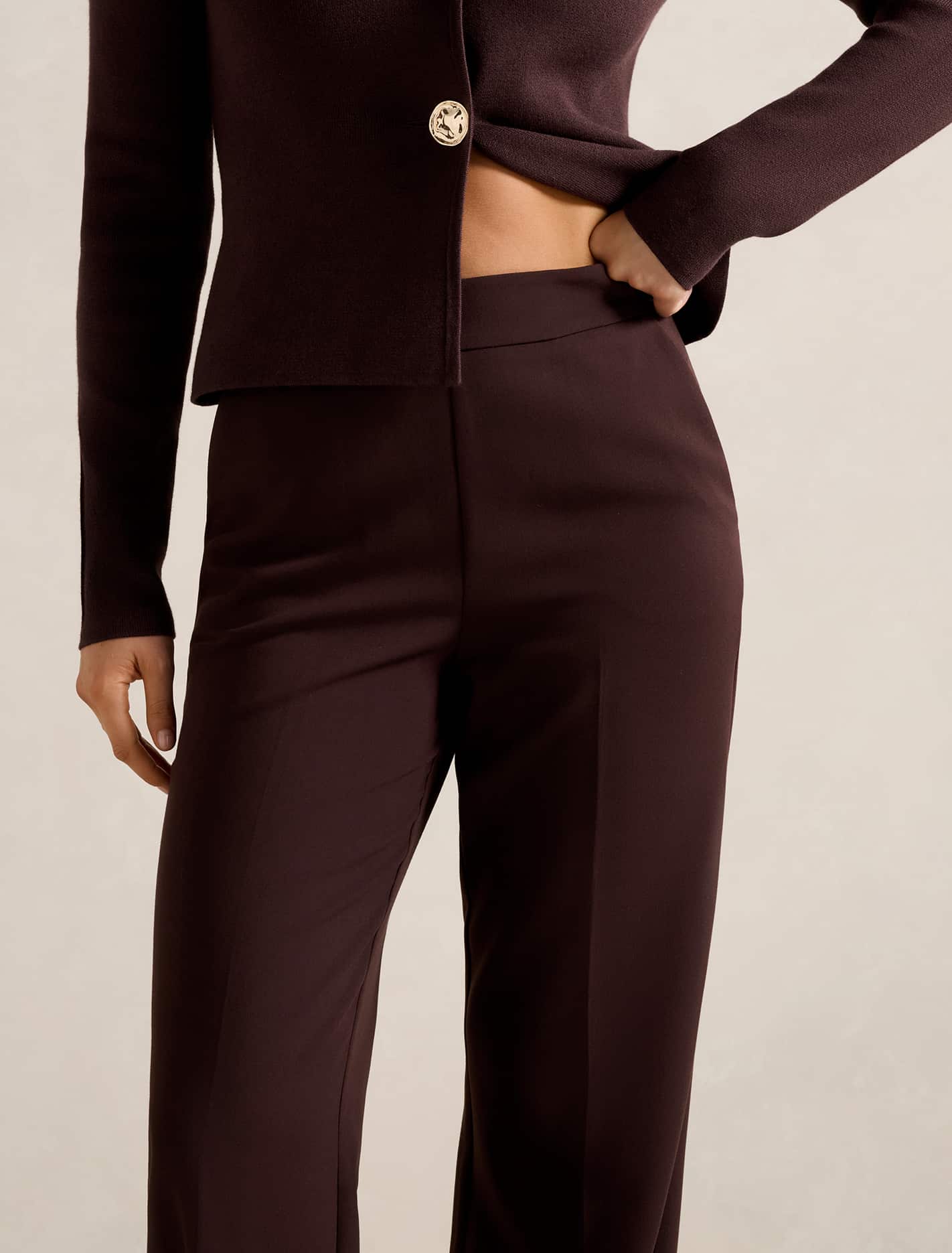 Marissa Wide-Leg Pants Rich Chocolate