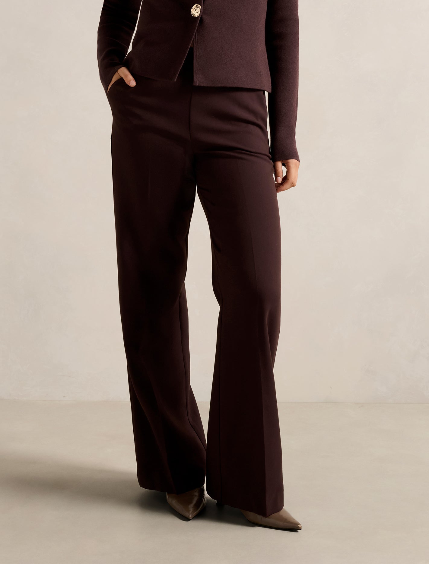 Marissa Wide-Leg Pants Rich Chocolate