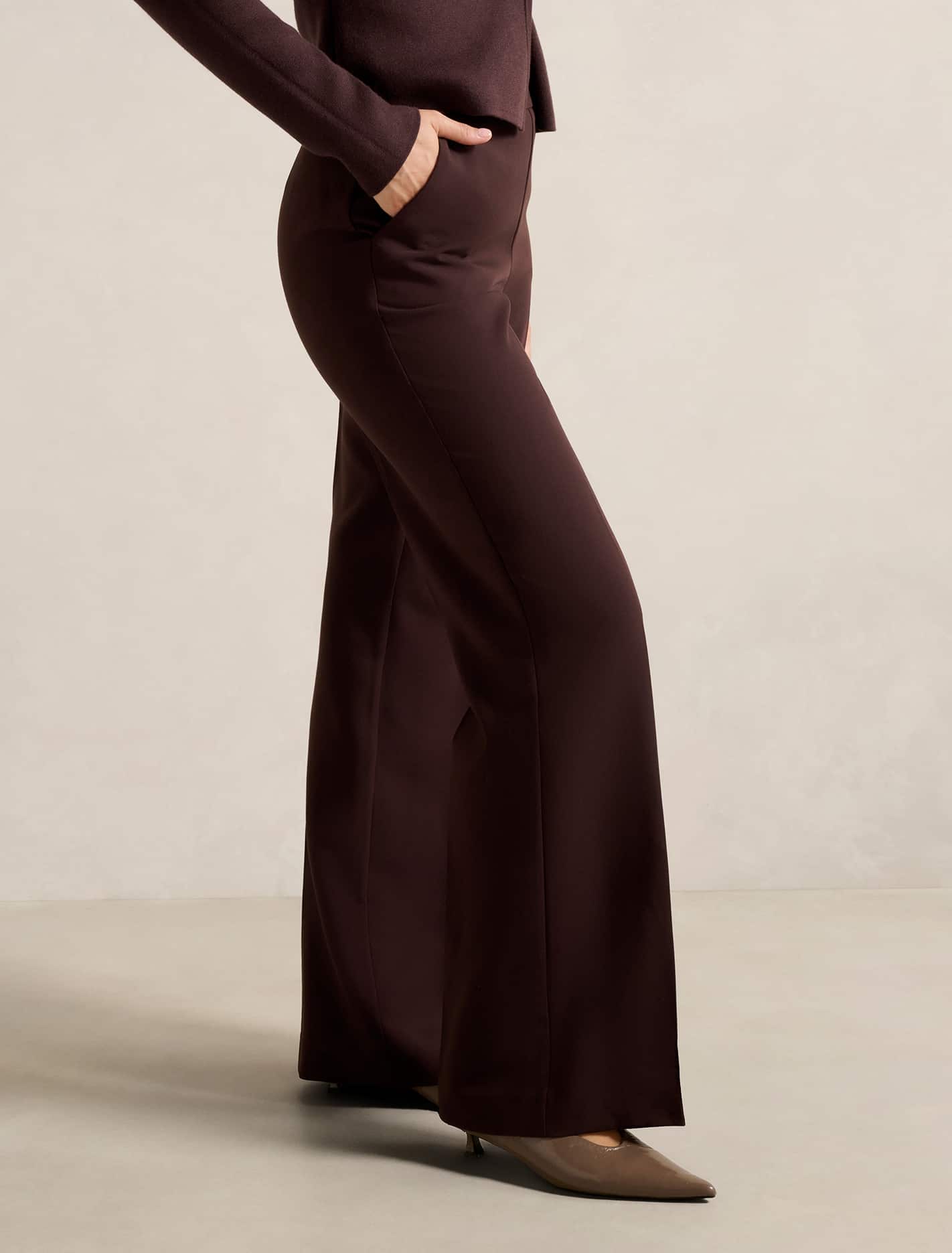 Marissa Wide-Leg Pants Rich Chocolate