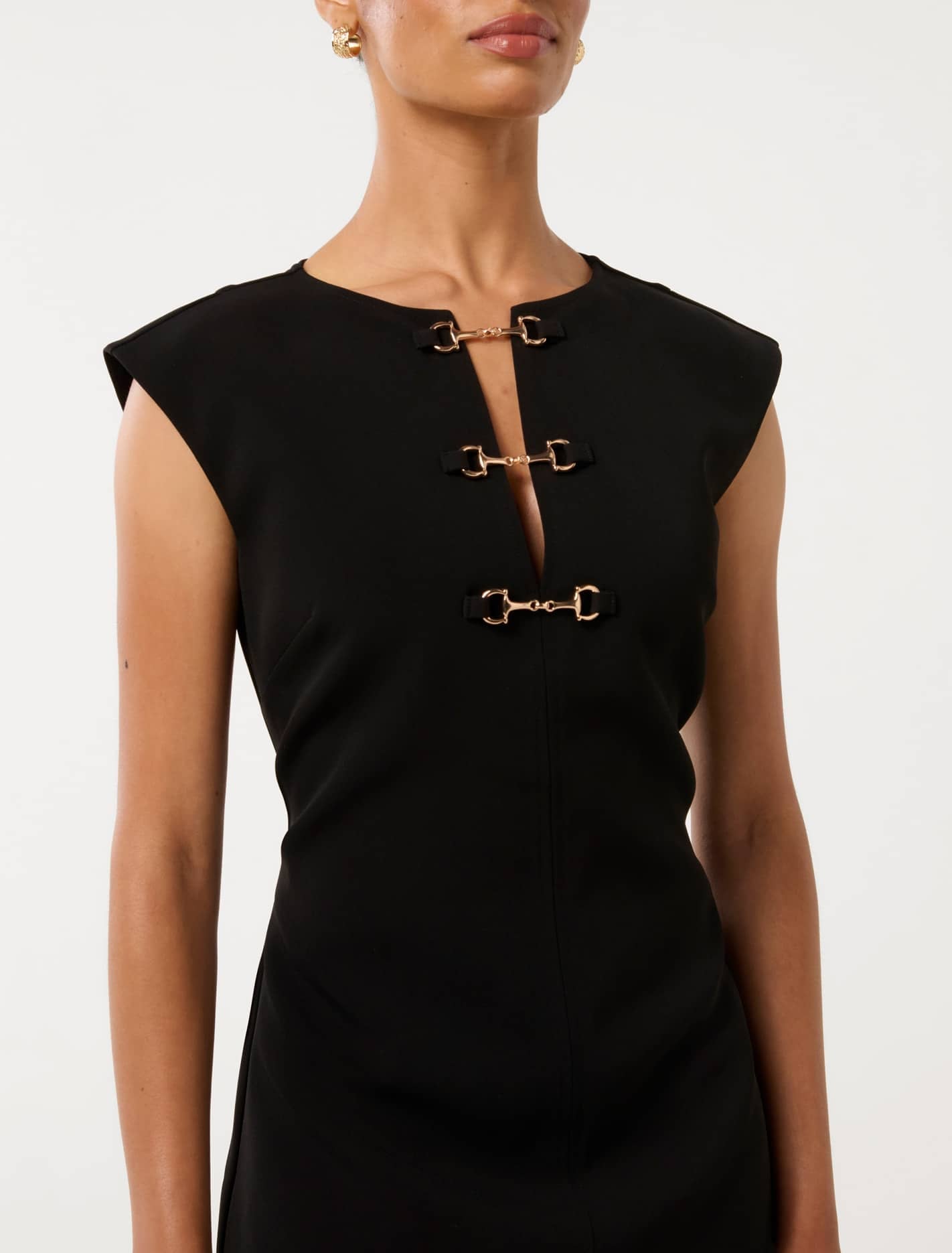 Clover Petite Snaffle Mini Dress Black