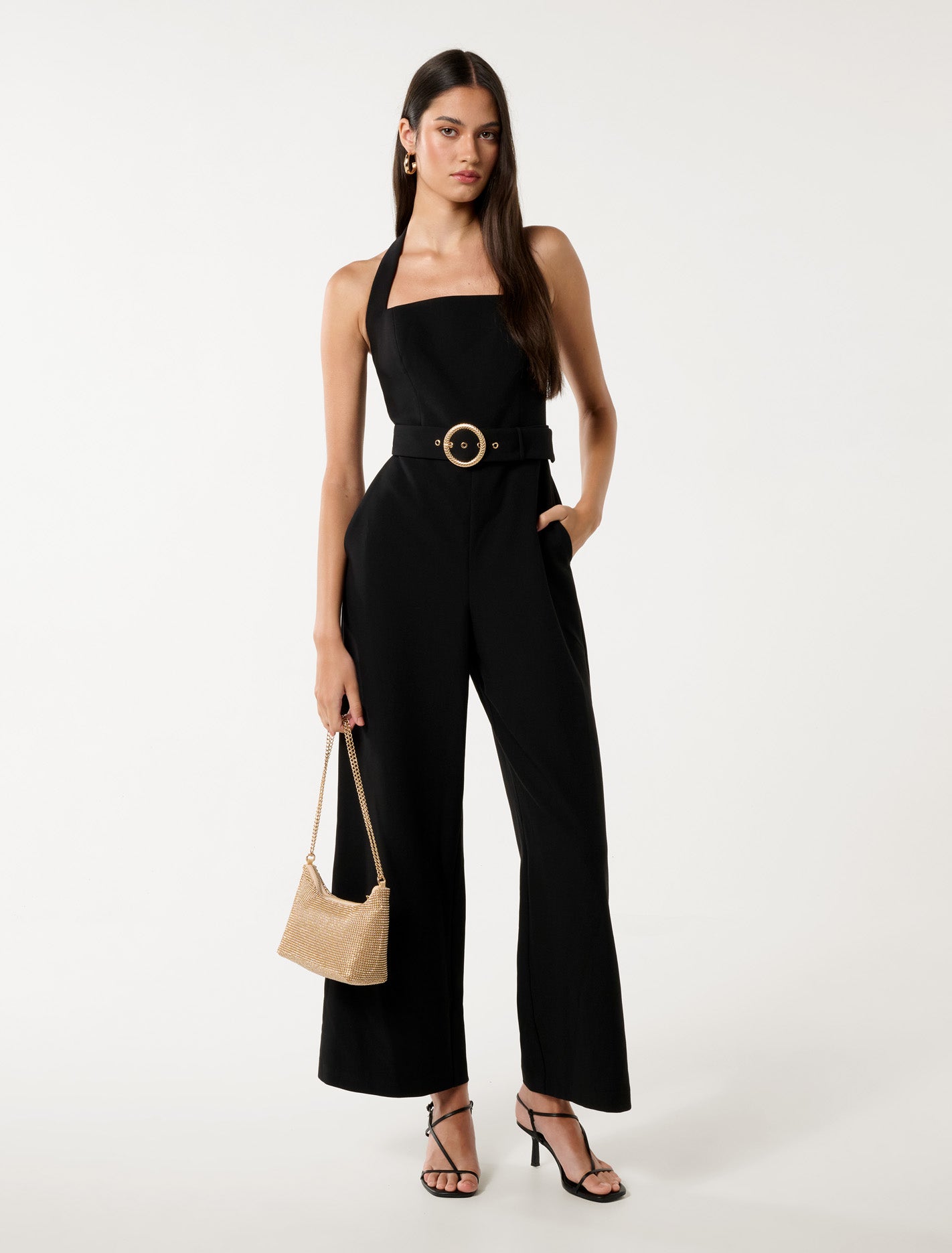 Remmie Halter Jumpsuit Black