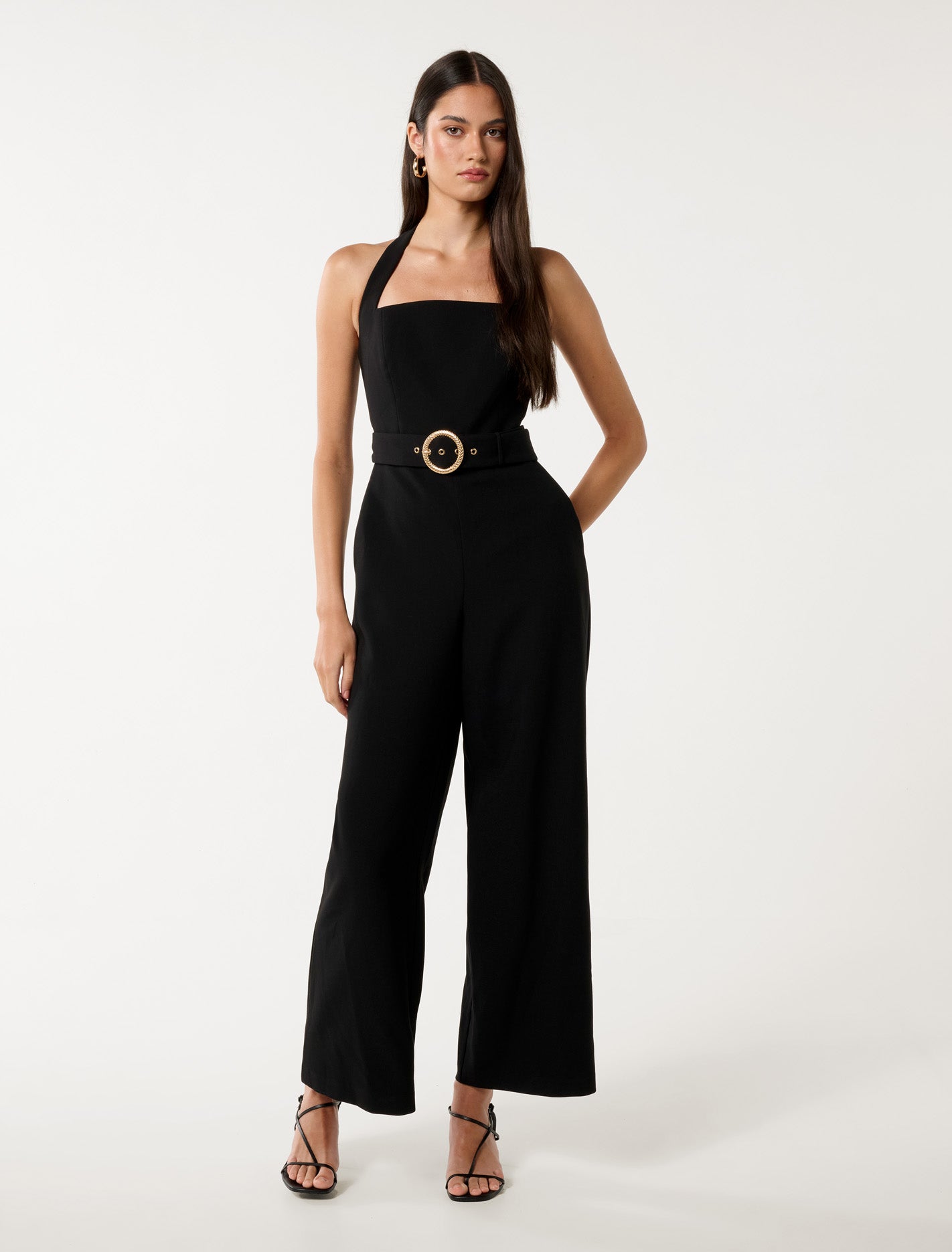 Remmie Halter Jumpsuit Black