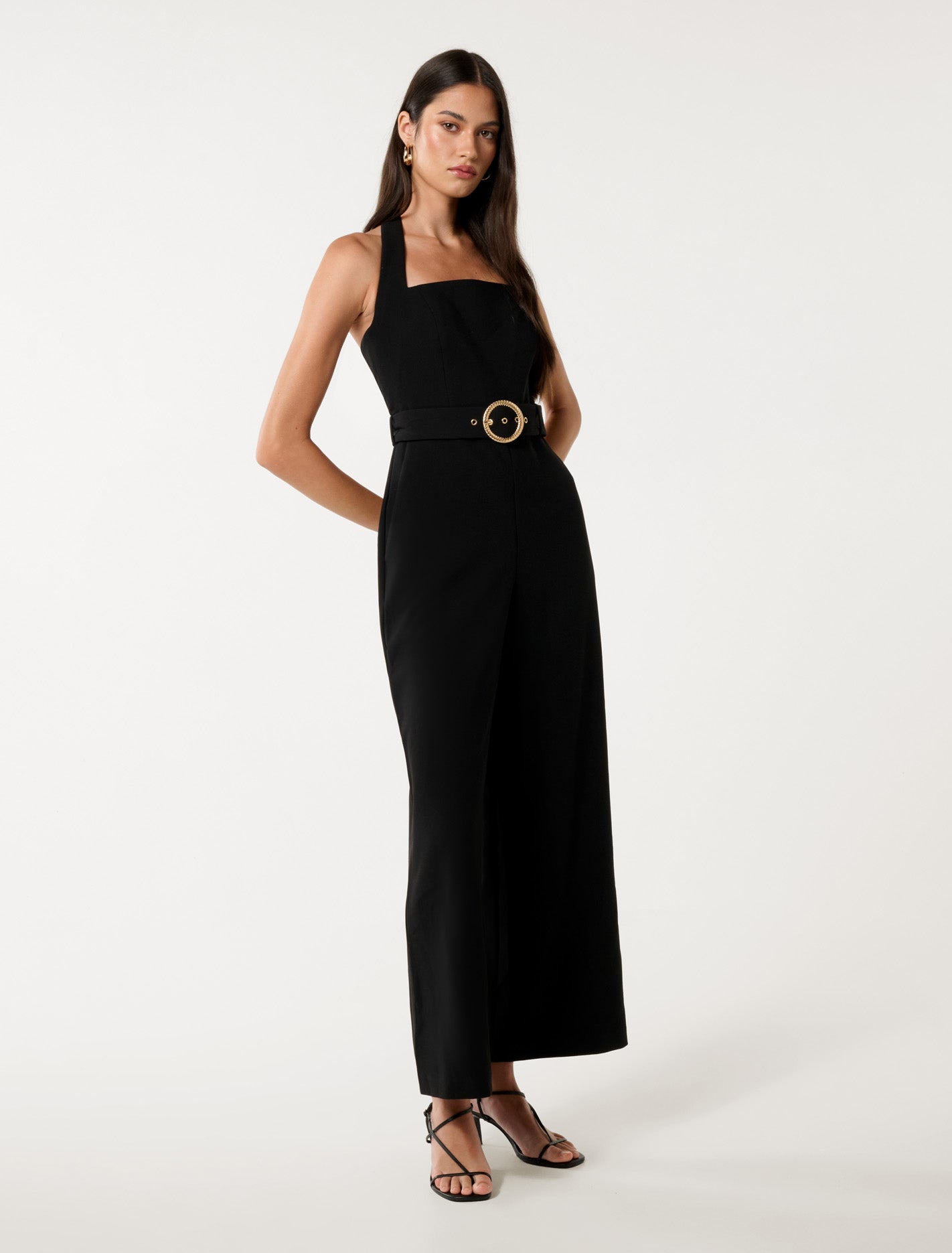 Remmie Halter Jumpsuit Black