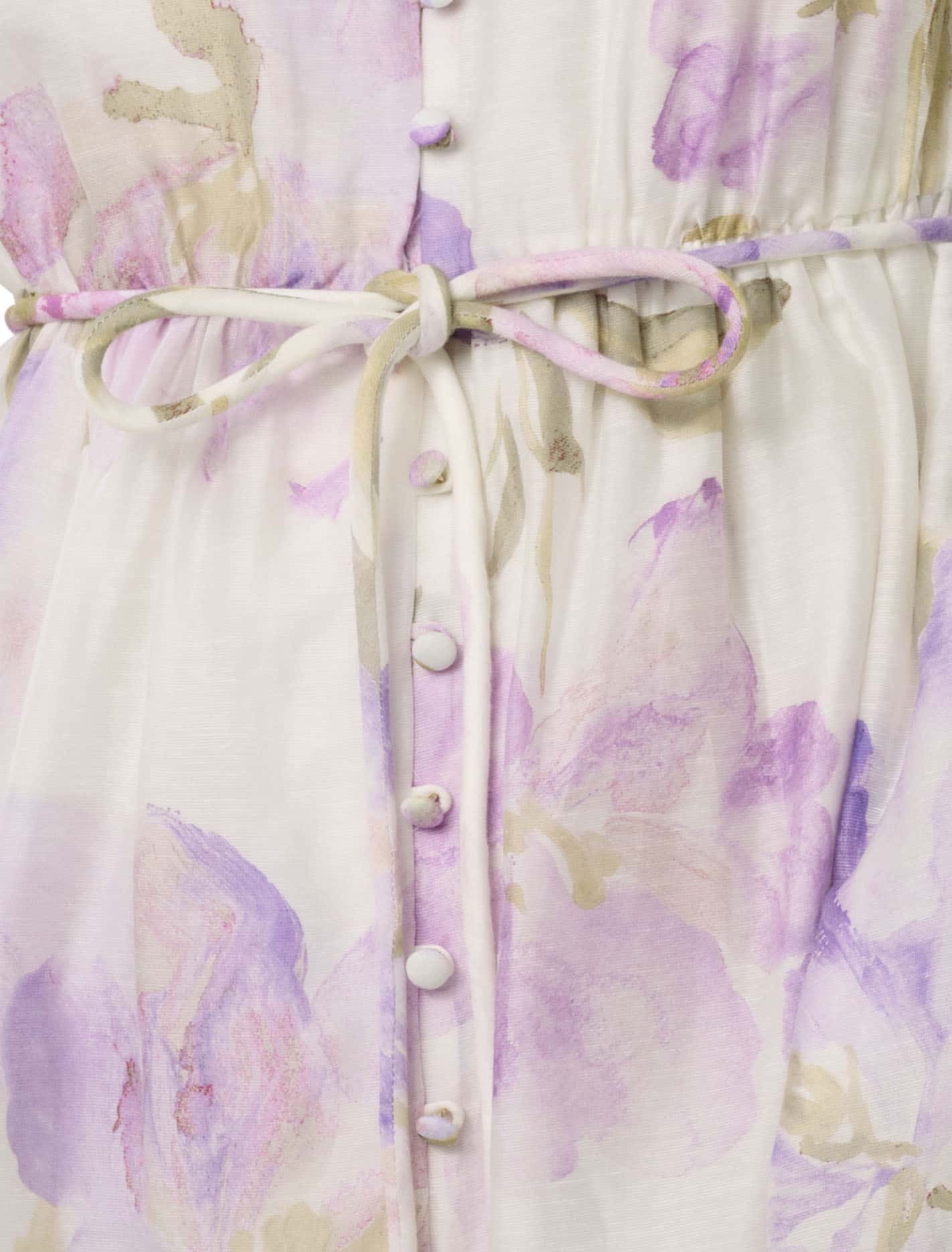 Melissa Flutter Sleeve Shirt Dress Lilac Nova Floral