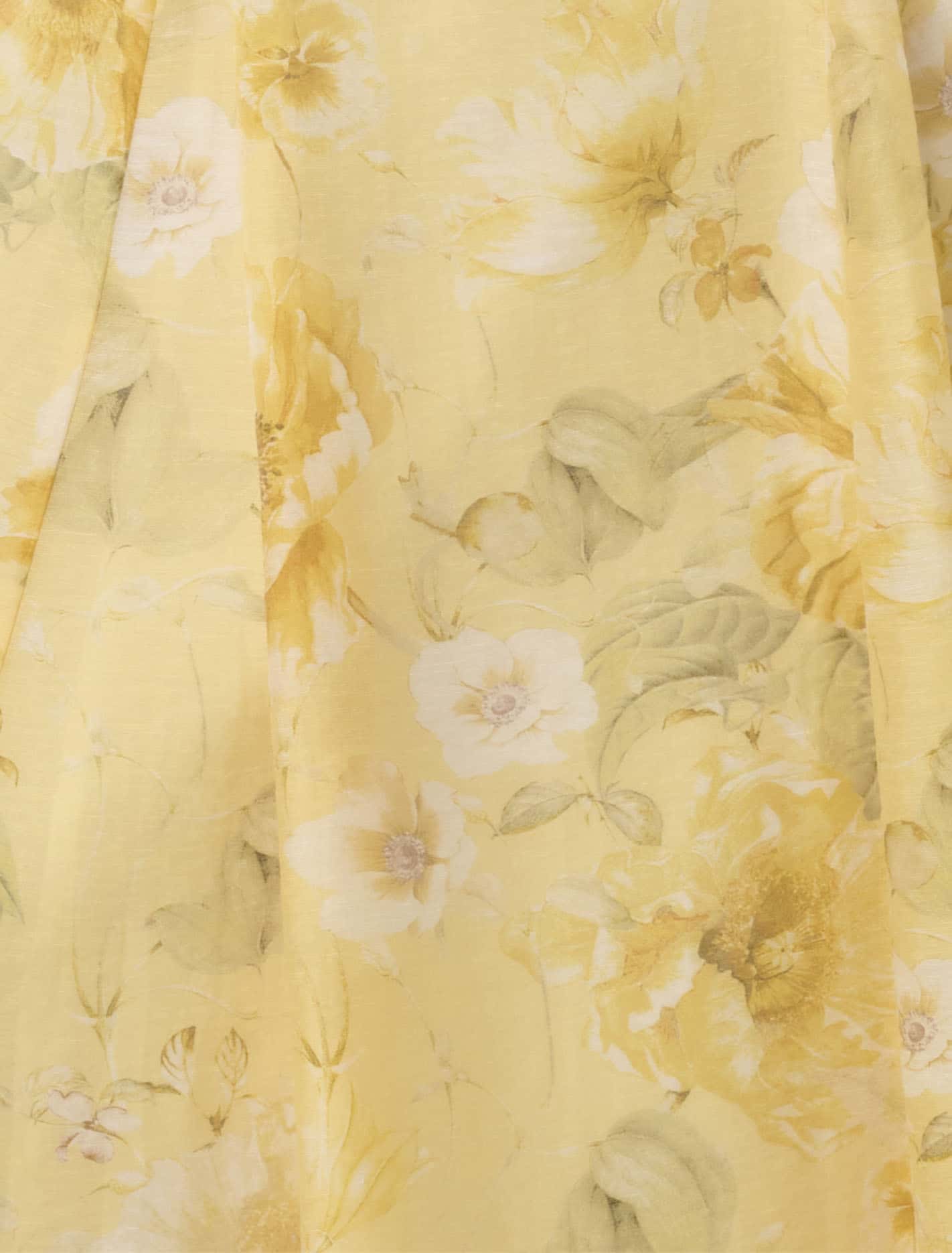 Lenny Godet Printed Midi Dress Gold Layla Botanica