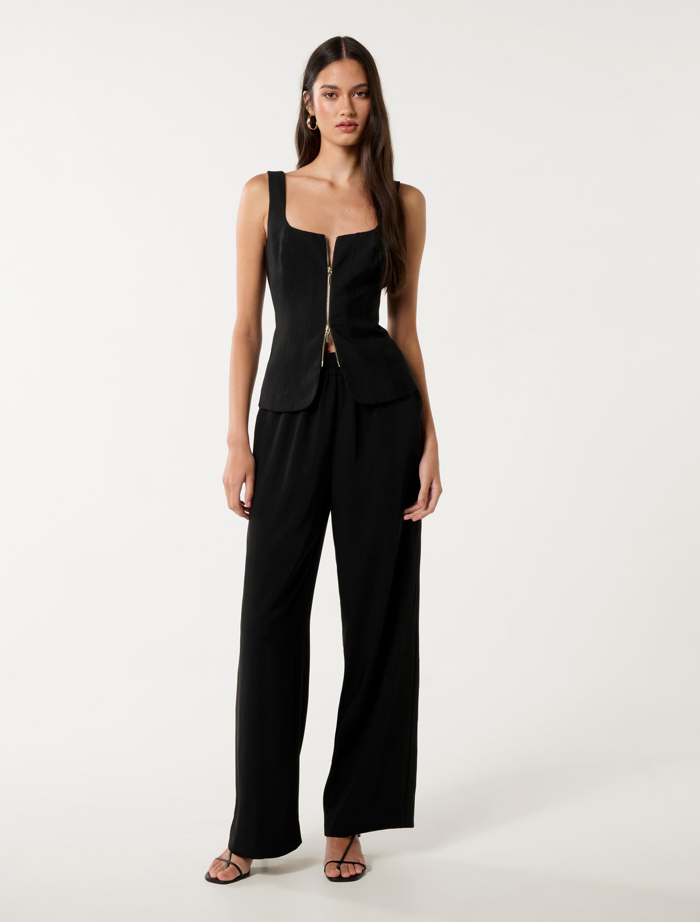 Collins Double Zip Tank Black