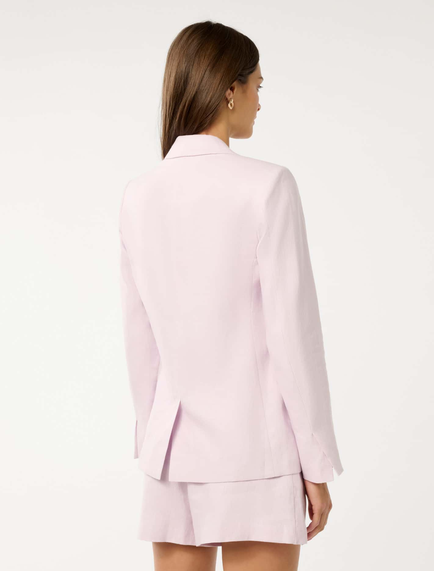 Laura Two Button Linen Blazer Lilac Suit