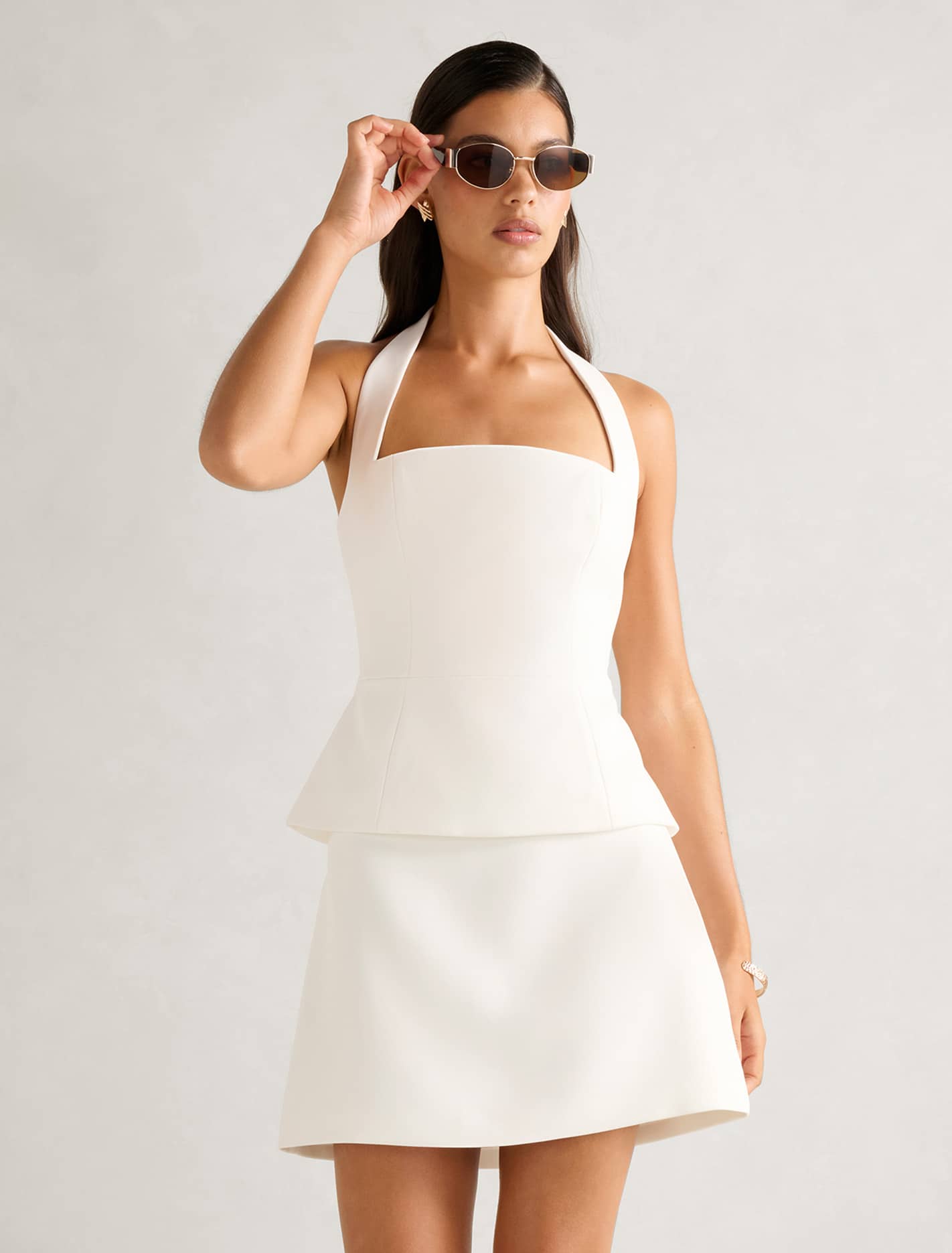 Azura A-Line Mini Skirt Porcelain