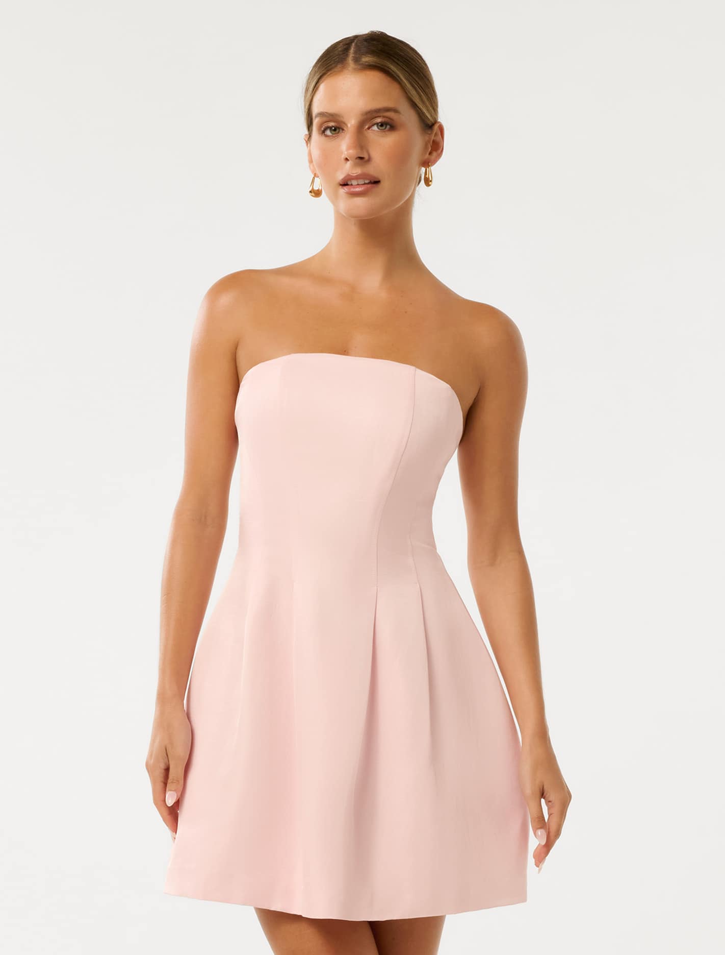 Shayla Petite Strapless Mini Dress Ballet Slipper