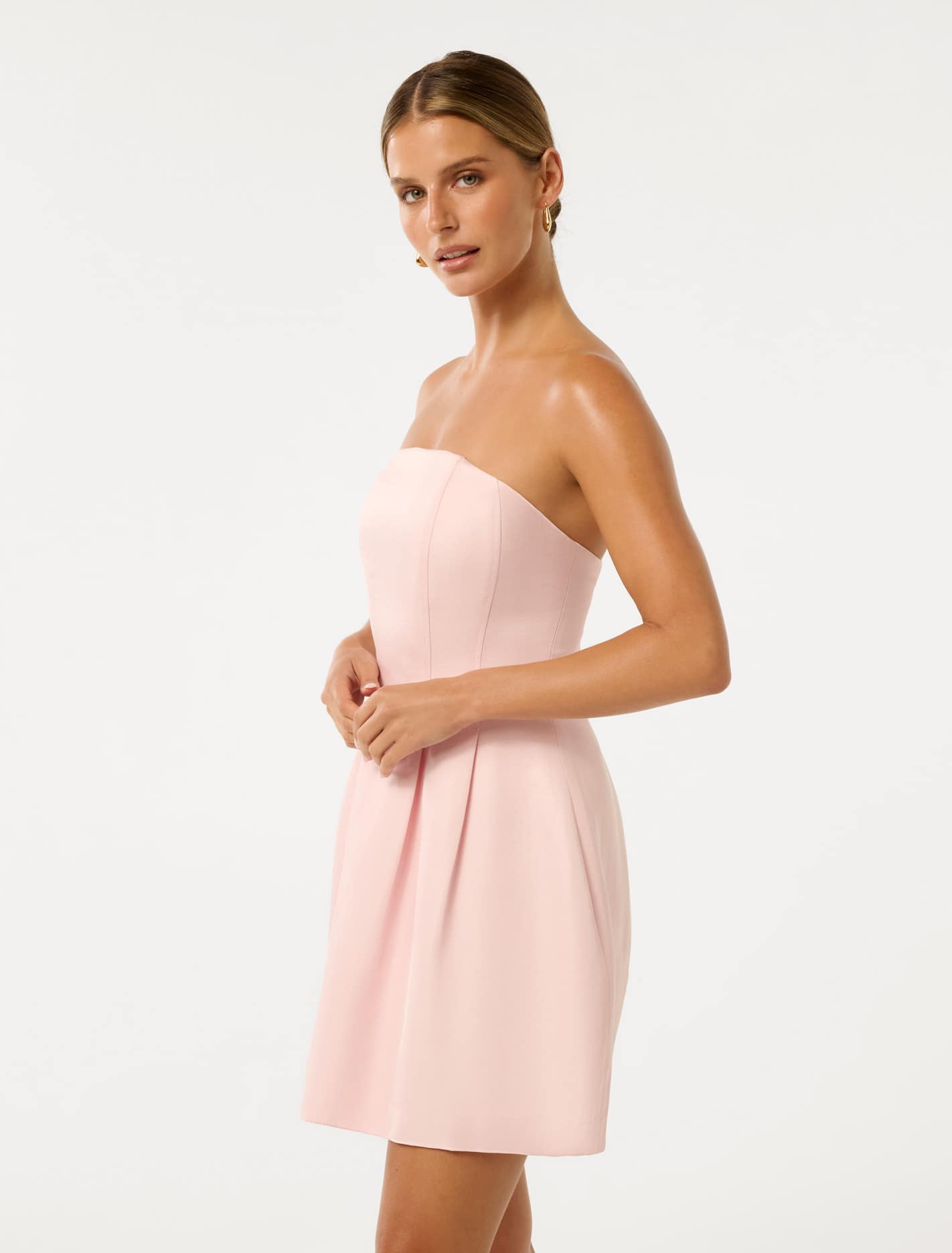 Shayla Petite Strapless Mini Dress Ballet Slipper