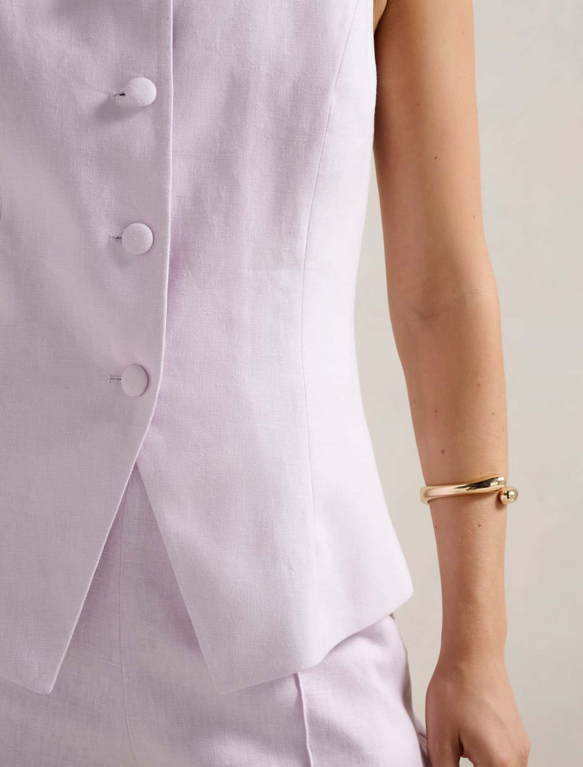 Toni High Neck Waistcoat Lilac Suit