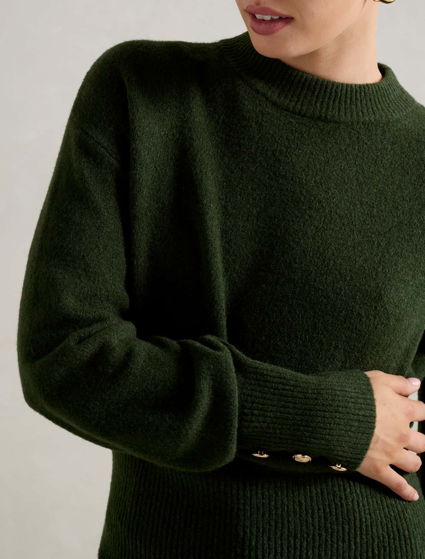 Millie Crew Neck Sweater Green Ivy