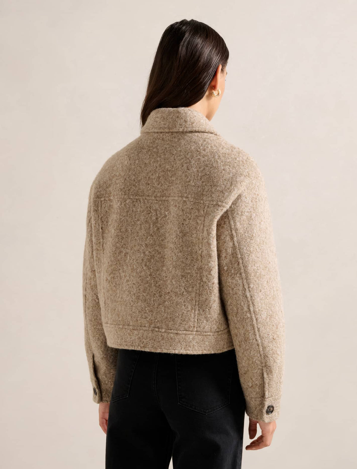 Millie Textured Jacket Latte Marle
