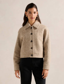 Millie Textured Jacket Latte Marle