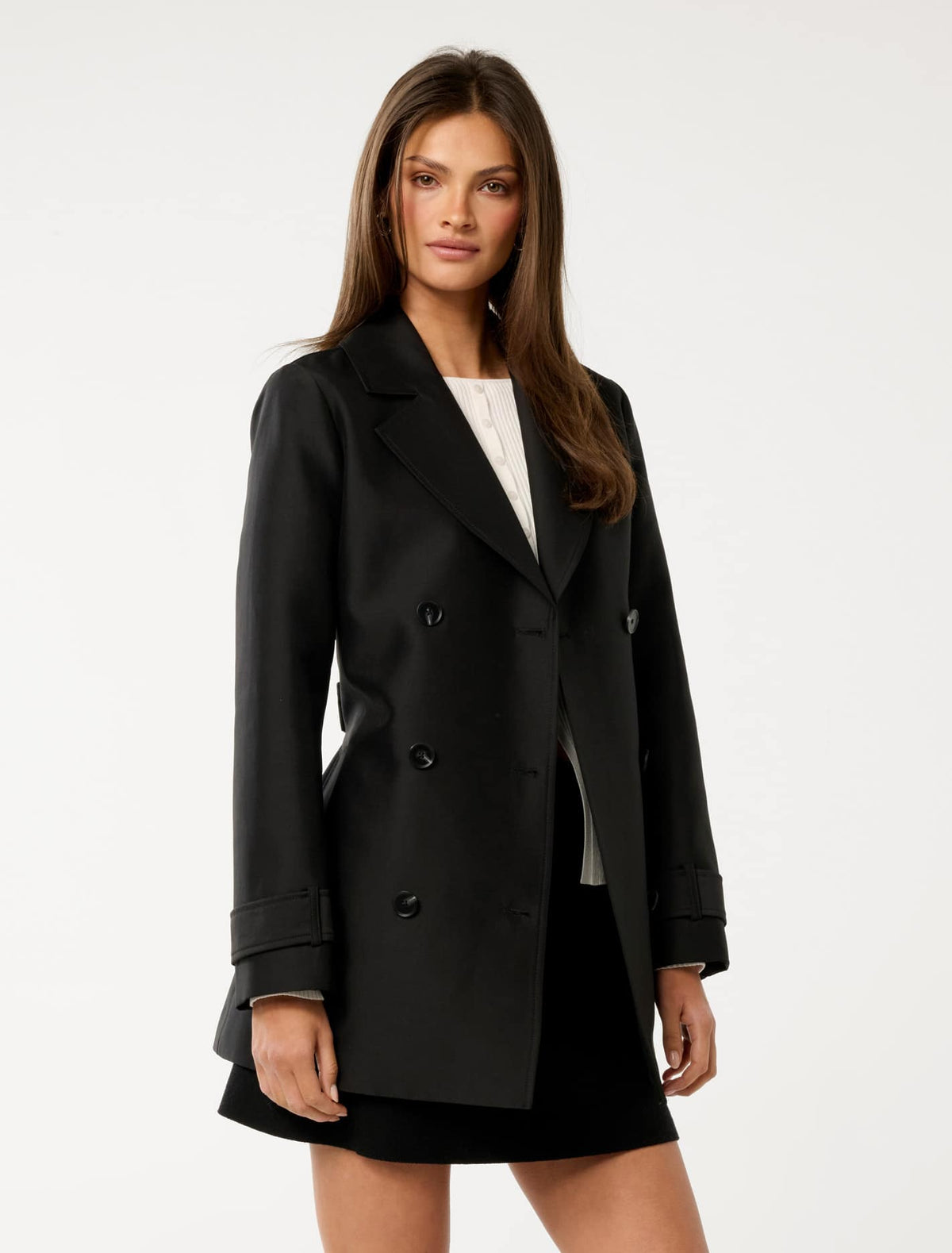 Stella Structured Trench Coat Black