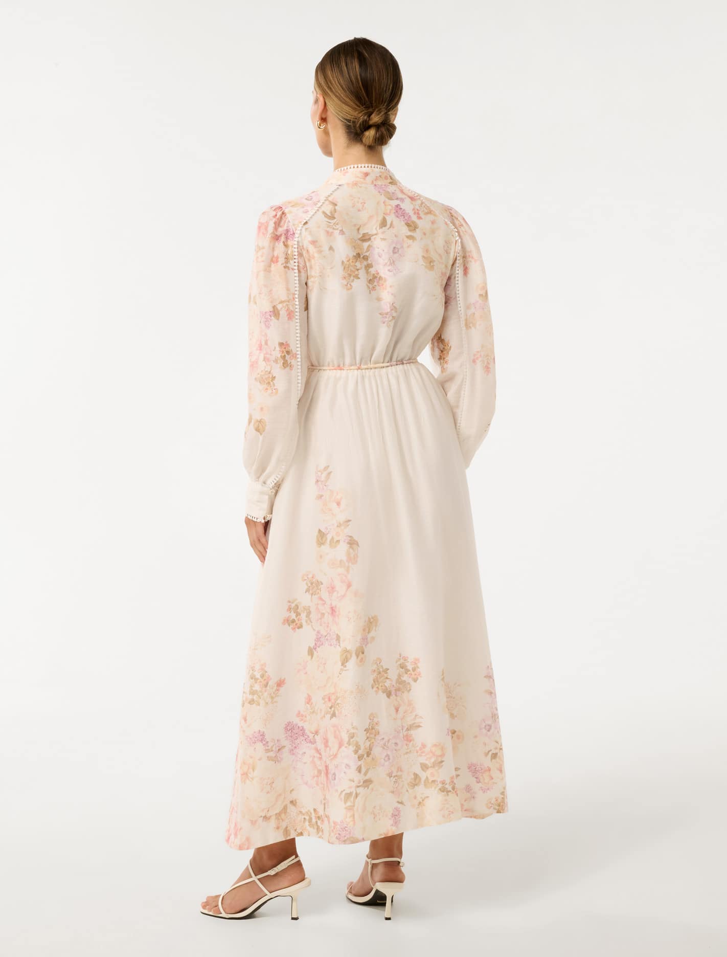 Primrose Petite Trim-Detail Midi Dress Coral Empress