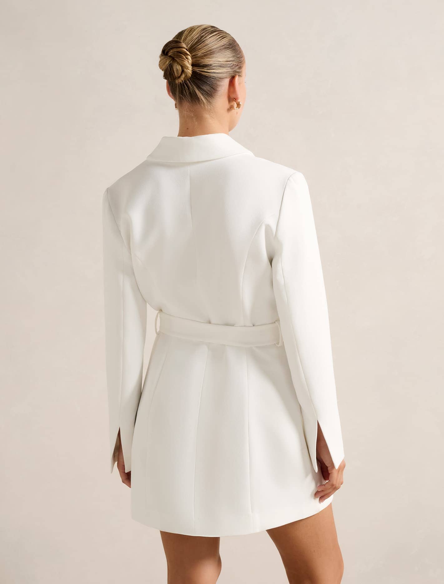Christine Blazer Mini Dress Porcelain