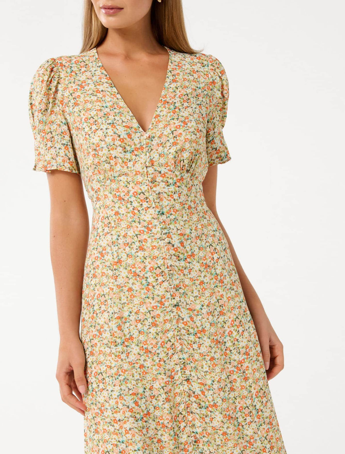 Safira Printed Midi Sun Dress Avenue Ditsy