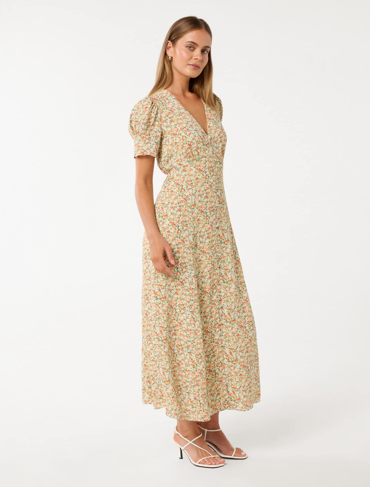 Safira Printed Midi Sun Dress Avenue Ditsy