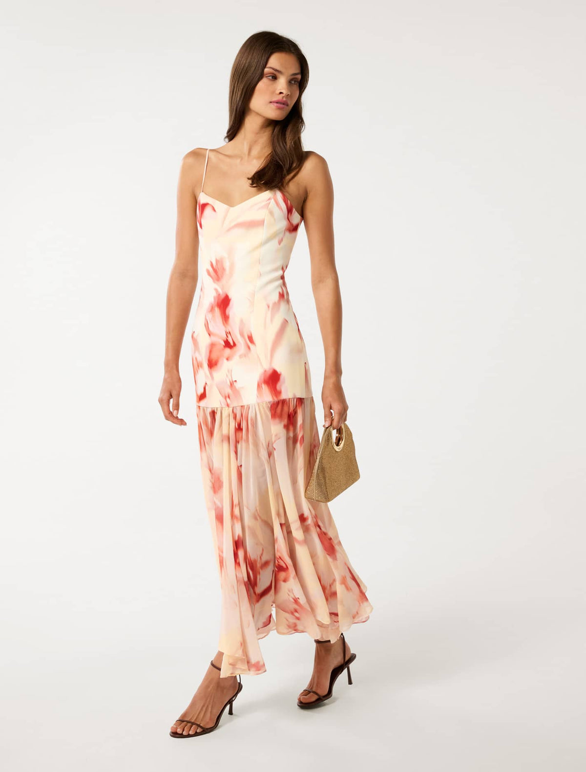 Luca Dropped Waist Maxi Dress Odella Floral