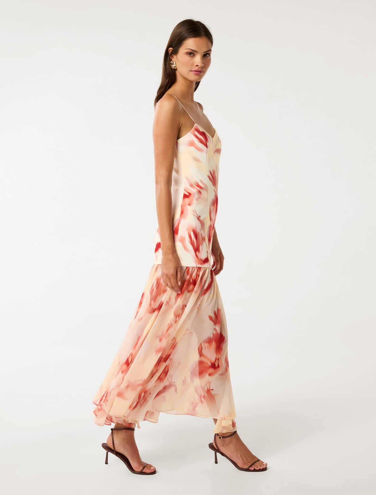 Luca Dropped Waist Maxi Dress Odella Floral